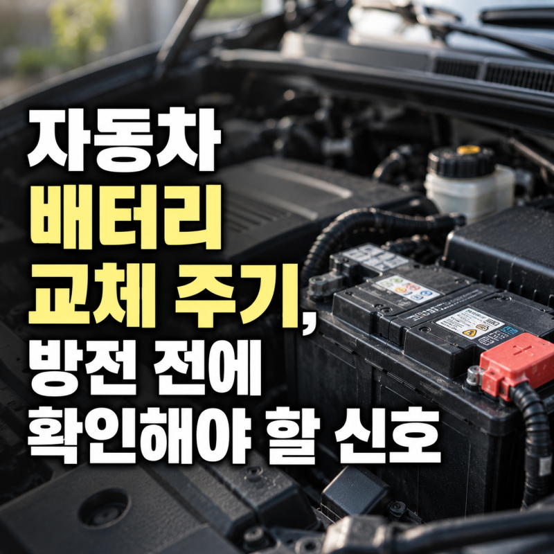 자동차 배터리 교체 주기, 방전 전에 확인해야 할 신호