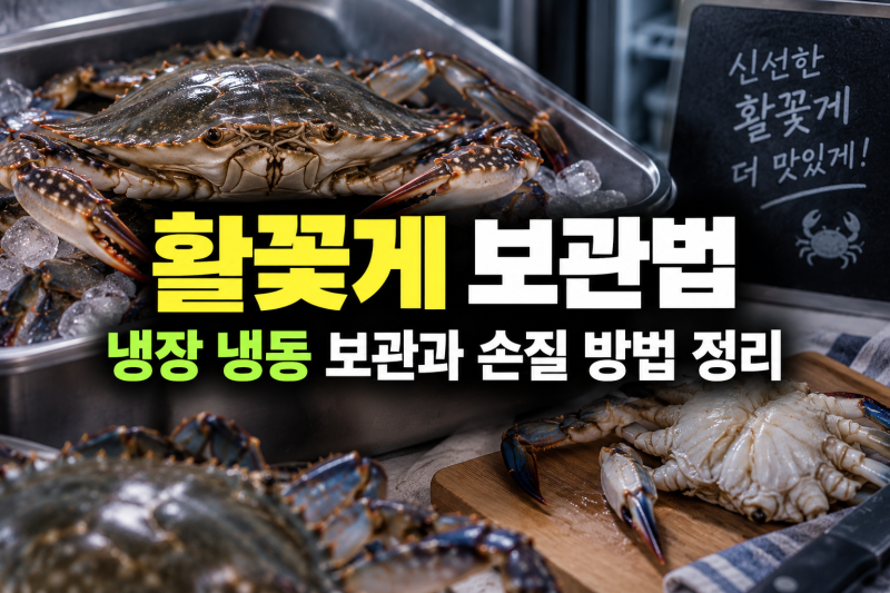 활꽃게 보관법, 냉장 냉동 보관과 손질 방법 정리