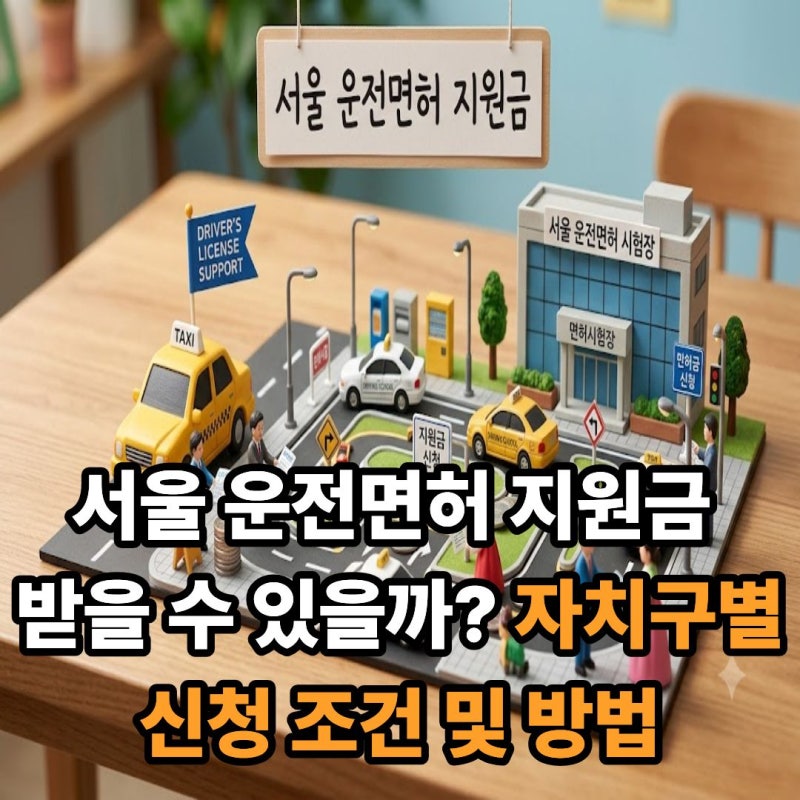 서울시 청년 운전면허 지원금 받을 수 있을까? 자치구별 신청 조건 및 방법