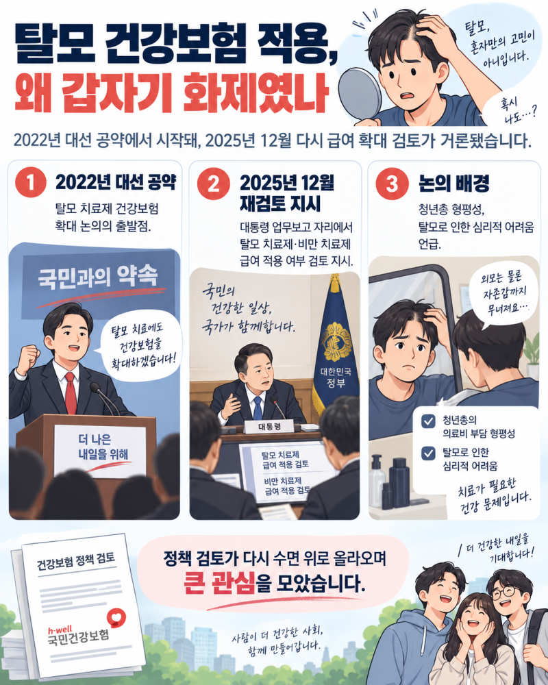 탈모 건강보험 적용, 결국 무산된 이유