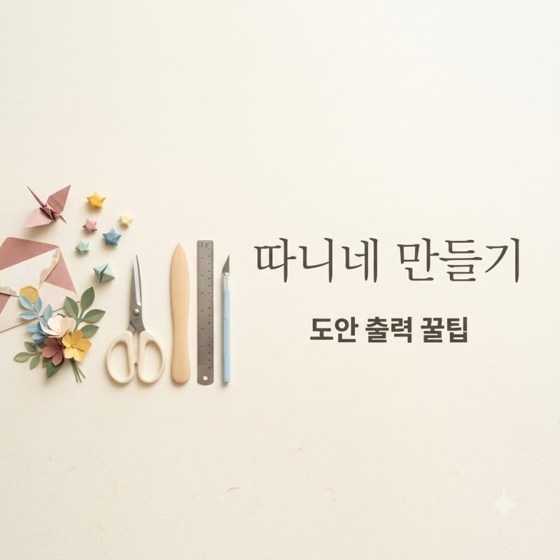 따니네 만들기 무료 도안 출력 직접 해보고 안 사실