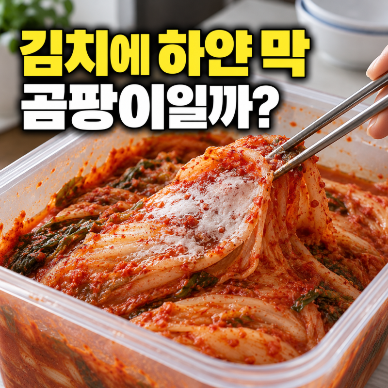 김치에 하얀 막 생겼는데 먹어도 될까? 골마지와 곰팡이 구별법