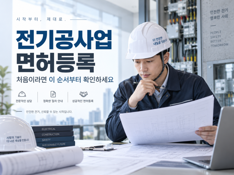 전기공사업 면허등록, 처음이라면 이 순서부터 확인하세요
