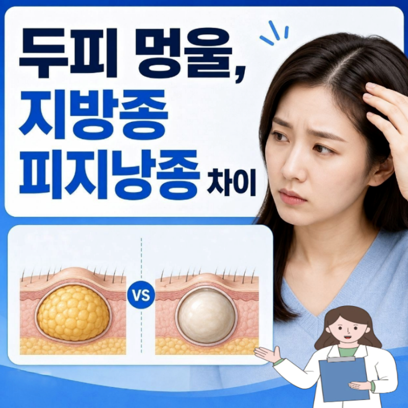 머리 혹 두피 피지낭종 원인 대처 방법