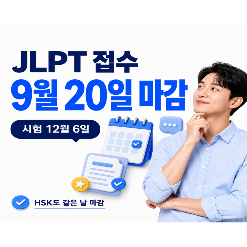 JLPT 접수｜2회 시험 9월 20일 마감·HSK도 같은 날