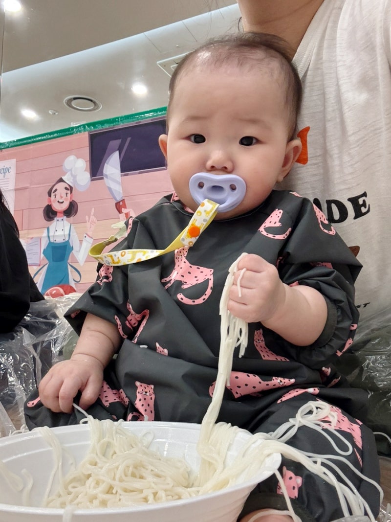 9개월 아기 문화센터 당나귀똥 국수면 촉감놀이 오감수업 후기