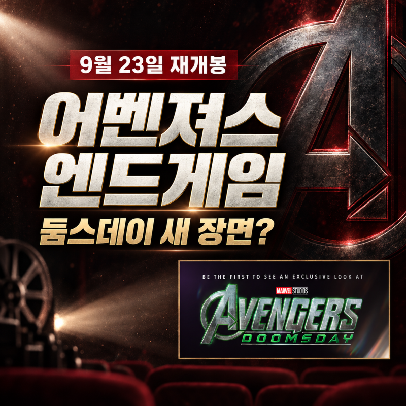 어벤져스 엔드게임 재개봉 9월 23일｜둠스데이 새 장면 붙는대요 (러닝타임 3시간, 주차 주의)