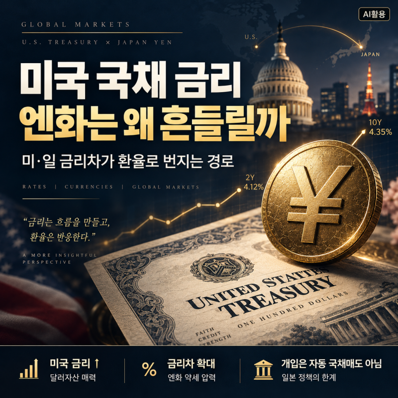 미국 국채 금리와 엔화┃미·일 금리차가 환율을 움직이는 경로