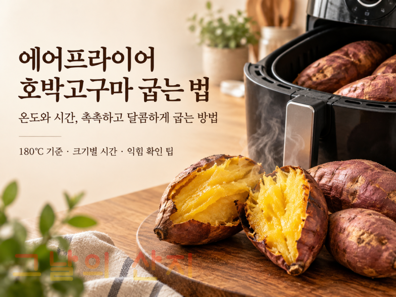 에어프라이어 호박고구마 굽는 법｜온도와 시간, 촉촉하고 달콤하게 굽는 방법