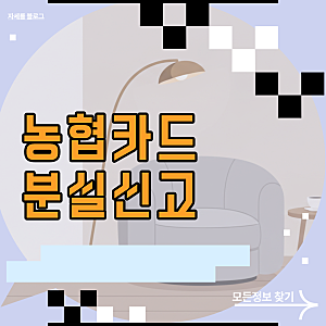 농협카드분실신고 가장 빠른 3가지 방법과 재발급 신청 절차