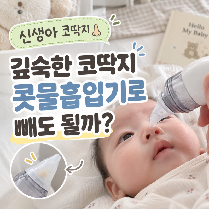 신생아 코딱지｜깊숙한 코딱지 콧물흡입기로 빼도 될까