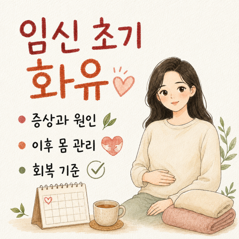 임신 초기 화유 증상과 원인, 이후 신체 관리 기준 안내