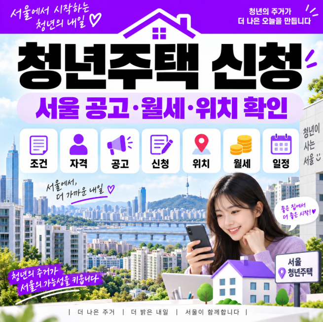 서울 청년 임대주택 조건 어떻게 되나요? 자격·공고·신청·위치·월세 확인