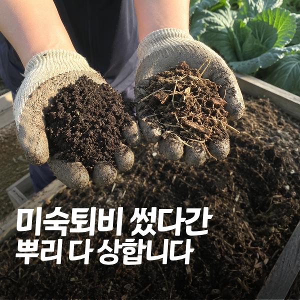 "겉보기엔 똑같아도 결과는 다릅니다" 텃밭 완숙퇴비 미숙퇴비 차이