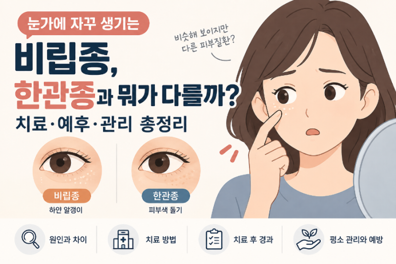 비립종, 한관종과 뭐가 다를까? 치료·예후·관리 총정리
