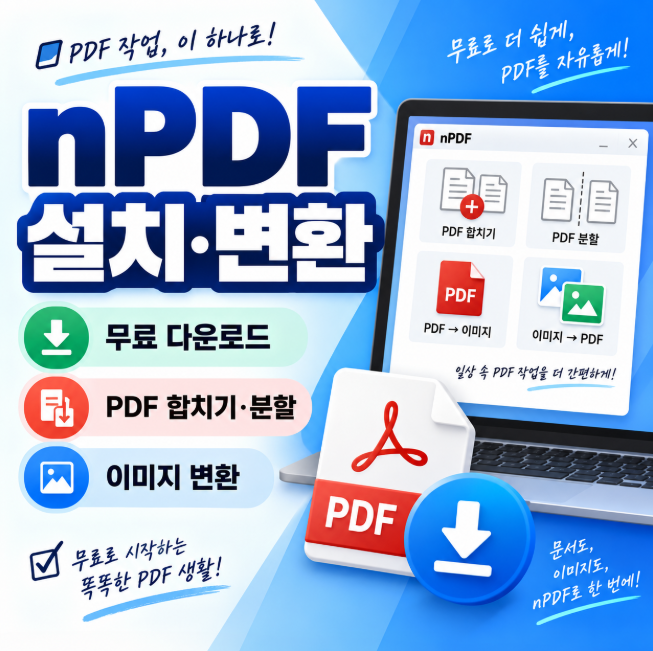 nPDF 다운로드 무료 설치 방법, PDF 합치기·분할과 이미지 변환 사용법