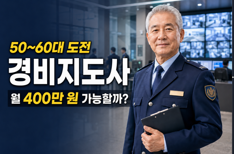50대 재취업, 경비지도사로 월 400 가능할까?