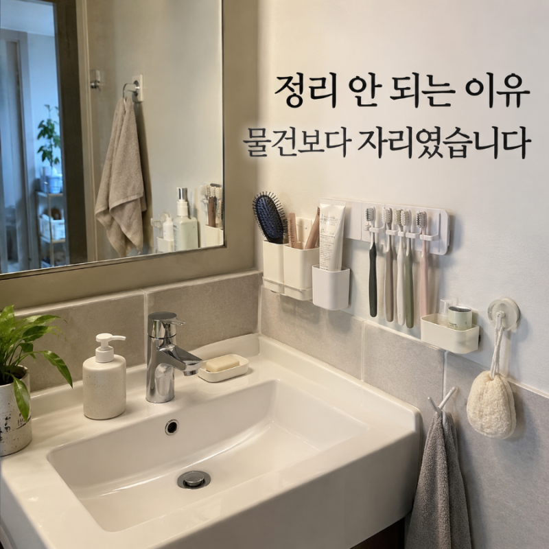 “샤워기 코너도 세면대 아래도 아니었습니다” 욕실 정리 끝내는 다이소 수납템 5가지