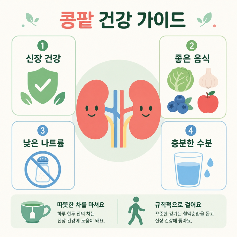 침묵의 장기 콩팥 지키는 식단표: 신장에 좋은 음식과 나쁜 음식, 건강한 차(TEA) 및 운동법