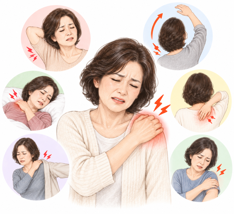오십견증상 회전근개파열과 구별하는 법