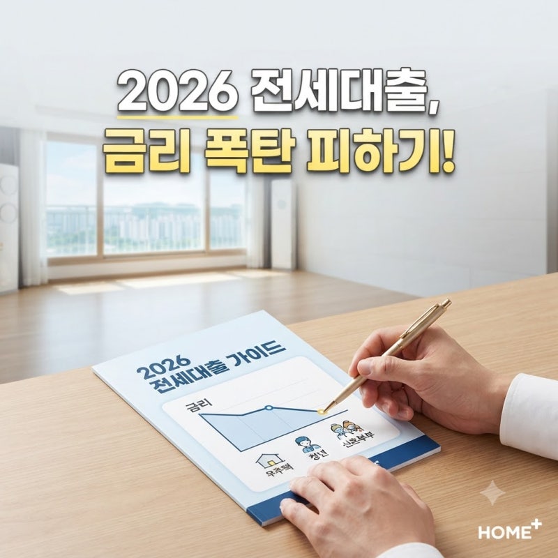 "전세대출 금리 폭탄 피하는 법!" 2026년 무주택자·청년·신혼부부를 위한 전세자금대출 조건....