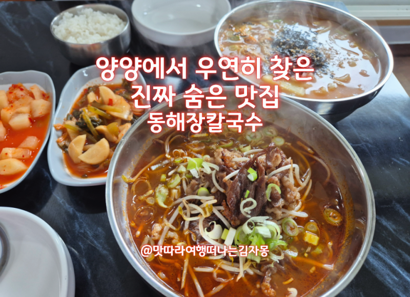 양양 내돈내산 맛집ㅣ우연히 찾은 숨은 맛집 동해장칼국수 소고기해장국