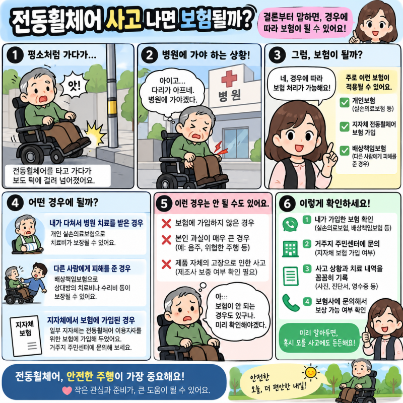 전동휠체어 사고 나면 보험될까? 사람·자동차를 다치게 했을 때 확인할 것