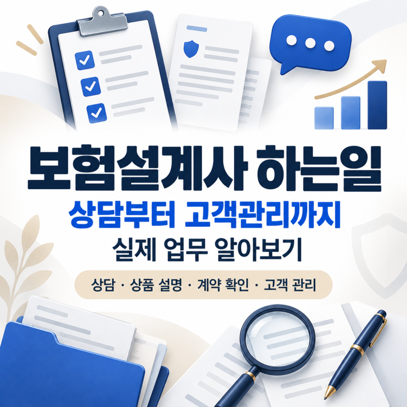 보험설계사 하는일 상담부터 고객관리까지 업무에 대한 궁금증