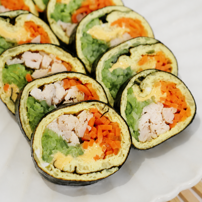 밥 한 톨 안 넣었어요! 5kg 뺄 때 배부르게 먹은 닭가슴살 키토김밥 레시피