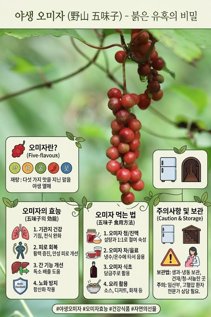야생 오미자 효능과 활용법, 오미자청 만드는 법
