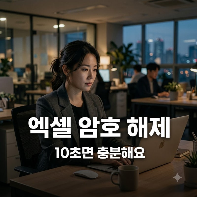 잊어버린 엑셀비밀번호해제, '이것' 하나로 10초 만에 끝낸 후기..