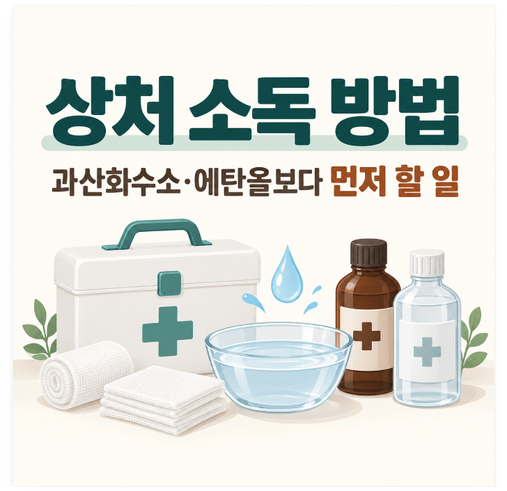 상처 소독 방법, 과산화수소나 에탄올을 아직도 사용하시나요?