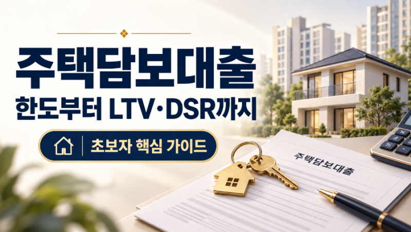 2026년 주택담보대출 한도 총정리｜규제지역·비규제지역 LTV와 DSR까지 핵심정리