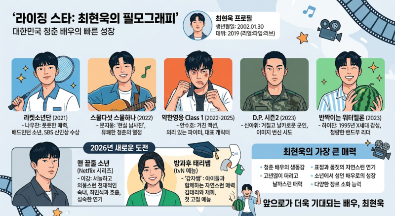 최현욱 프로필·대표작 총정리｜약한영웅·스물다섯 스물하나·반짝이는 워터멜론·맨 끝줄 ....