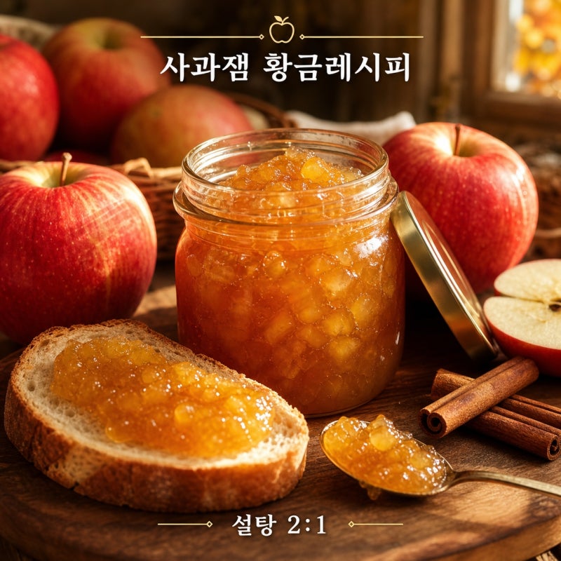"사과잼 만드는법" 9월 햇사과로 만드는 수제잼 설탕 비율과 보관법 총정리