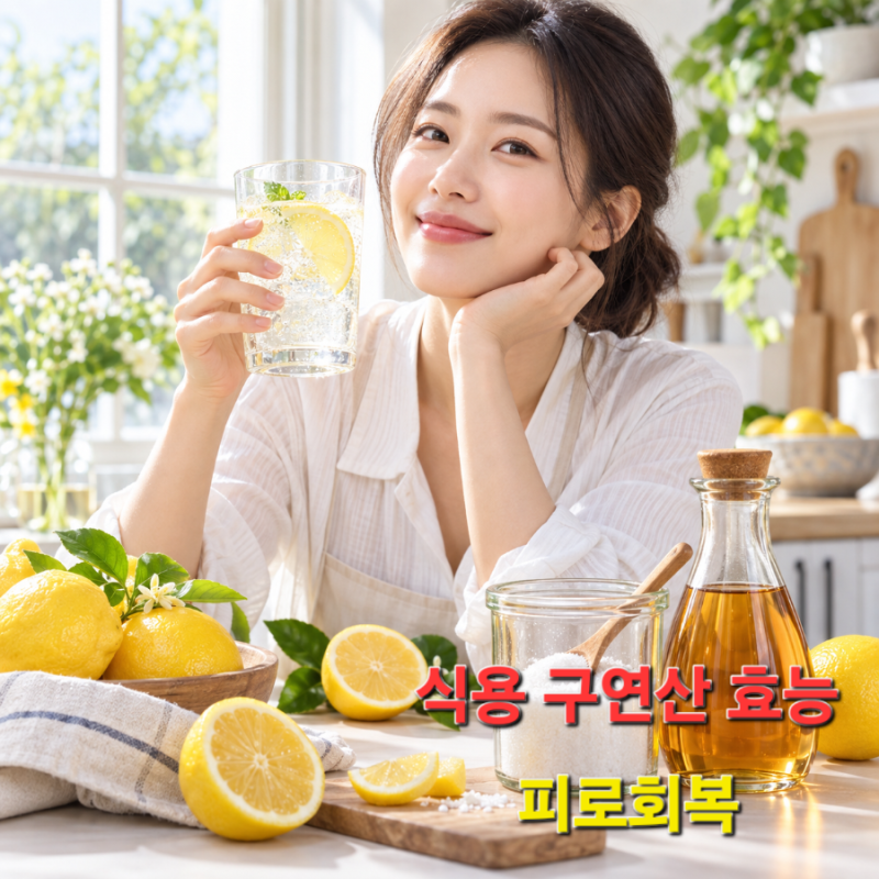 식용 구연산 효능 3가지와 피로회복 복용법 (식초 차이점)