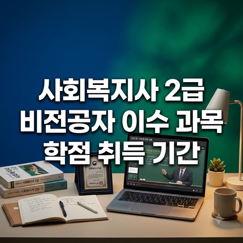 사회복지사 2급 비전공자 이수 과목 학점 취득 기간