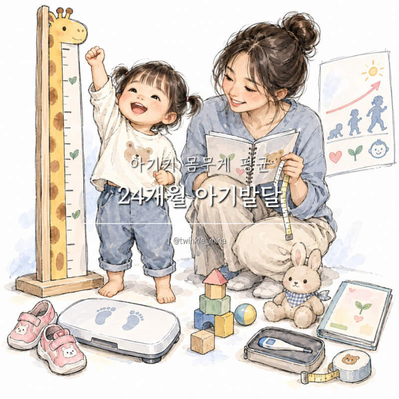 24개월 아기발달 아기키 몸무게 평균 수치 알아보기