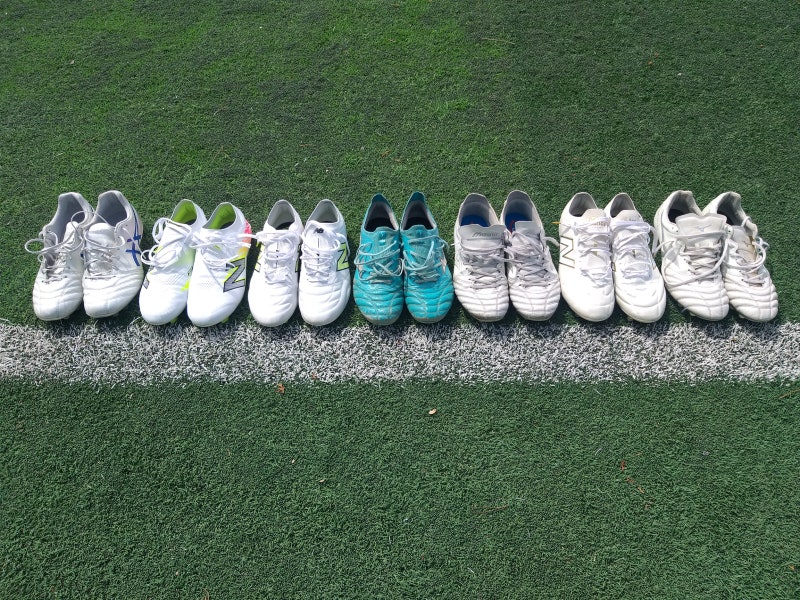 [축구화 선택 가이드 4편] 미즈노 vs 뉴발란스 vs 아식스 7종 스터드 비교 (인조잔디 지면 충격....