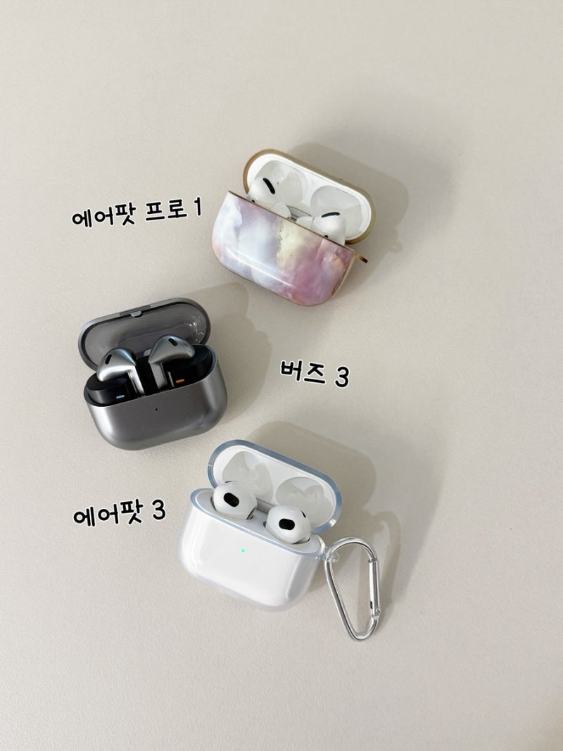 에어팟 3세대 vs 에어팟 프로 1세대 vs 갤럭시 버즈3｜음질•착용감•배터리 비교 후기