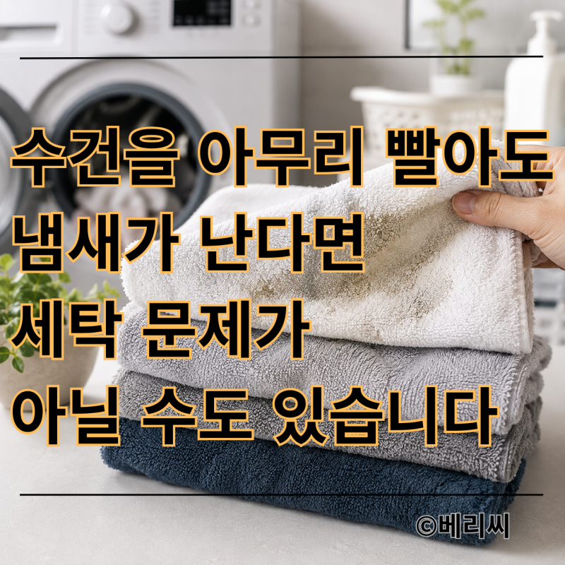 수건냄새제거 수건삶기 수건관리법 수건냄새이유 세탁조청소 세탁기청소 빨래냄새제거