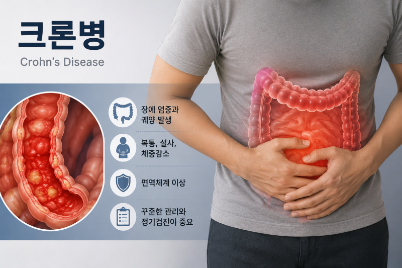 크론병(Crohn's Disease) 원인부터 증상, 치료, 생활관리까지