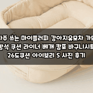 자주 쓰는 마이플러피 강아지유모차 가드 방석 쿠션 라이너 베개 캄포 바구니시트 26도쿠션 ....