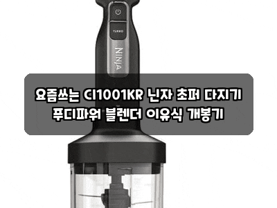 요즘쓰는 CI1001KR 닌자 초퍼 다지기 푸디파워 블렌더 이유식 개봉기