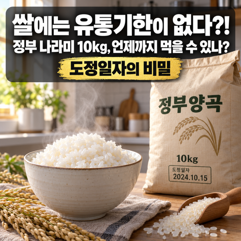 "쌀 포장지에 유통기한이 없다고요?" 정부미 나라미 도정일자 확인법과 보관 꿀팁