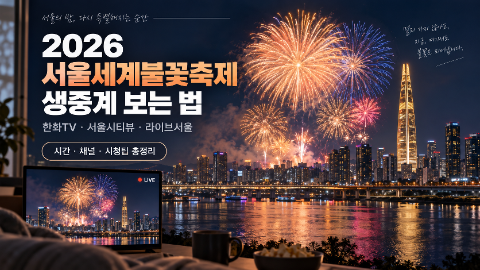 2026 서울세계불꽃축제 생중계 보는법 한화TV 서울시티뷰 4K 라이브 총정리
