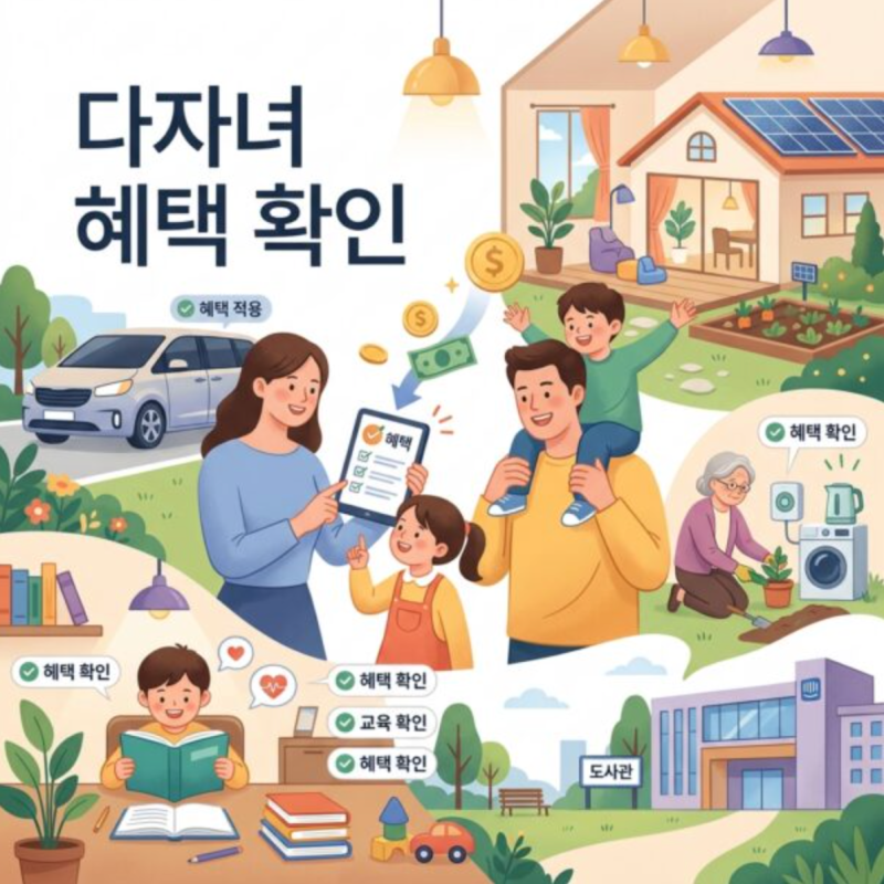 2026년 다자녀 혜택 확인 및 신청 방법