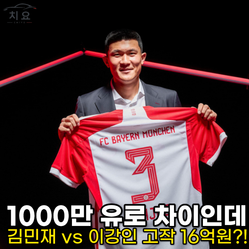“1000만 유로 더 높은데?…” 김민재 5000만, 이강인 4000만과 원화 차이는 고작?
