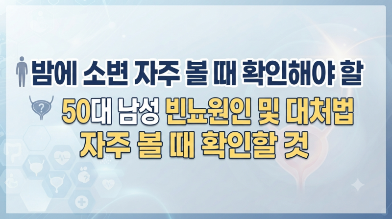 밤에 소변 자주 볼 때 확인해야 할 50대 남성 빈뇨 원인 및 대처법