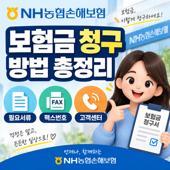 농협손해보험 보험금청구 방법, 실비 청구 필요서류·팩스번호·고객센터 전화번호